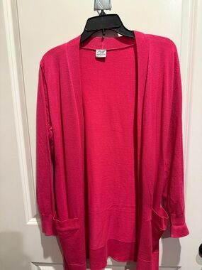 Cielo Hot Pink Open-Front Cardigan